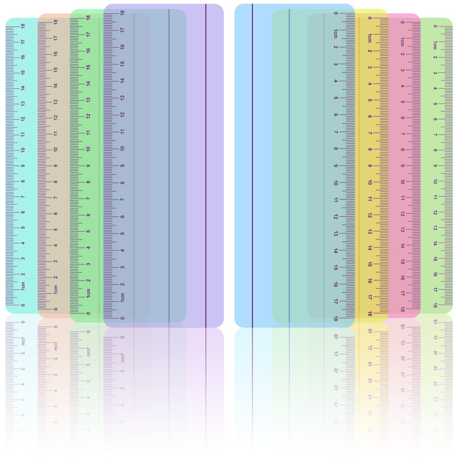 16 Pieces Professional Dyslexia Coloured Reading Overlays And Rulers | Reading Tracking Rulers for Visual Stress, Dyslexia, Irlens Syndrome, and ADHD