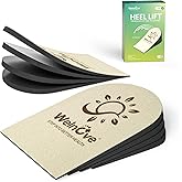 Adjustable Heel Lifts for Men Shoes - Welnove 4 Layers 1 Inch Orthopedic Height Increase Insert for Achilles Tendonitis, Heel Pain, Leg Length Discrepancy, Plantar Fasciitis, Shoe Lifts Large 1 Pair