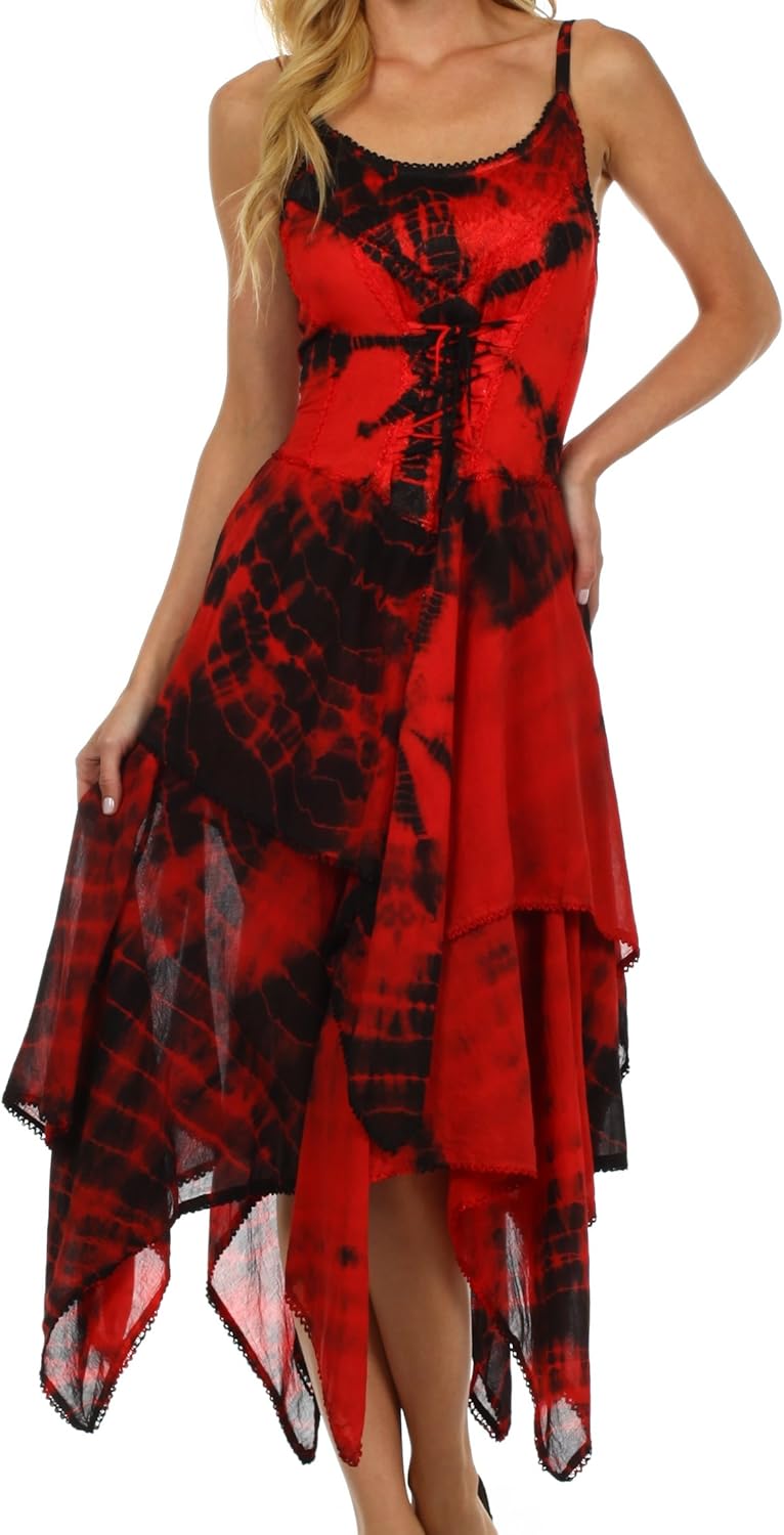 red handkerchief dress