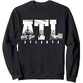 ATL Atlanta Skyline Pride Black & White Vintage Georgia Sweatshirt