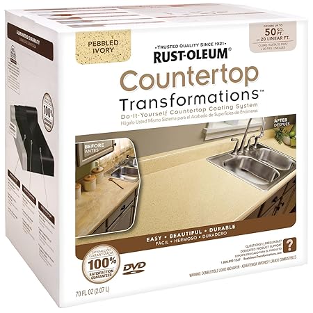 Rust Oleum Countertop Transformations Kit Pebbled Ivory Amazon
