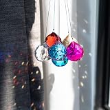 HDCRYSTALGIFTS 15pcs 30mm Crystal Ball Prism Sun Catchers Rainbow Maker view 2