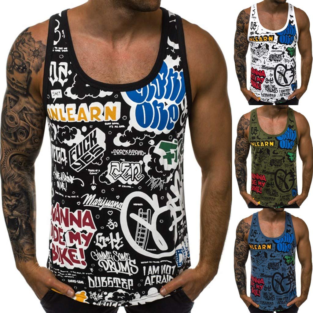 Canottiera Uomo Muscolare, Taglio Atletico, 100% Cotone &ndash; Perfetta Per Palestra E Bodybuilding