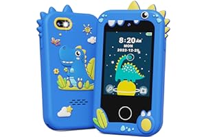 DUDUDRAGON Kids Phone Toy for Boys 3 4 5 6 Year Old, MP3 Music Player, Dual Camera Travel Toys Games, Toddler Birthday Gifts Touchscreen Pretend Play Phones for 3-8 Year Old