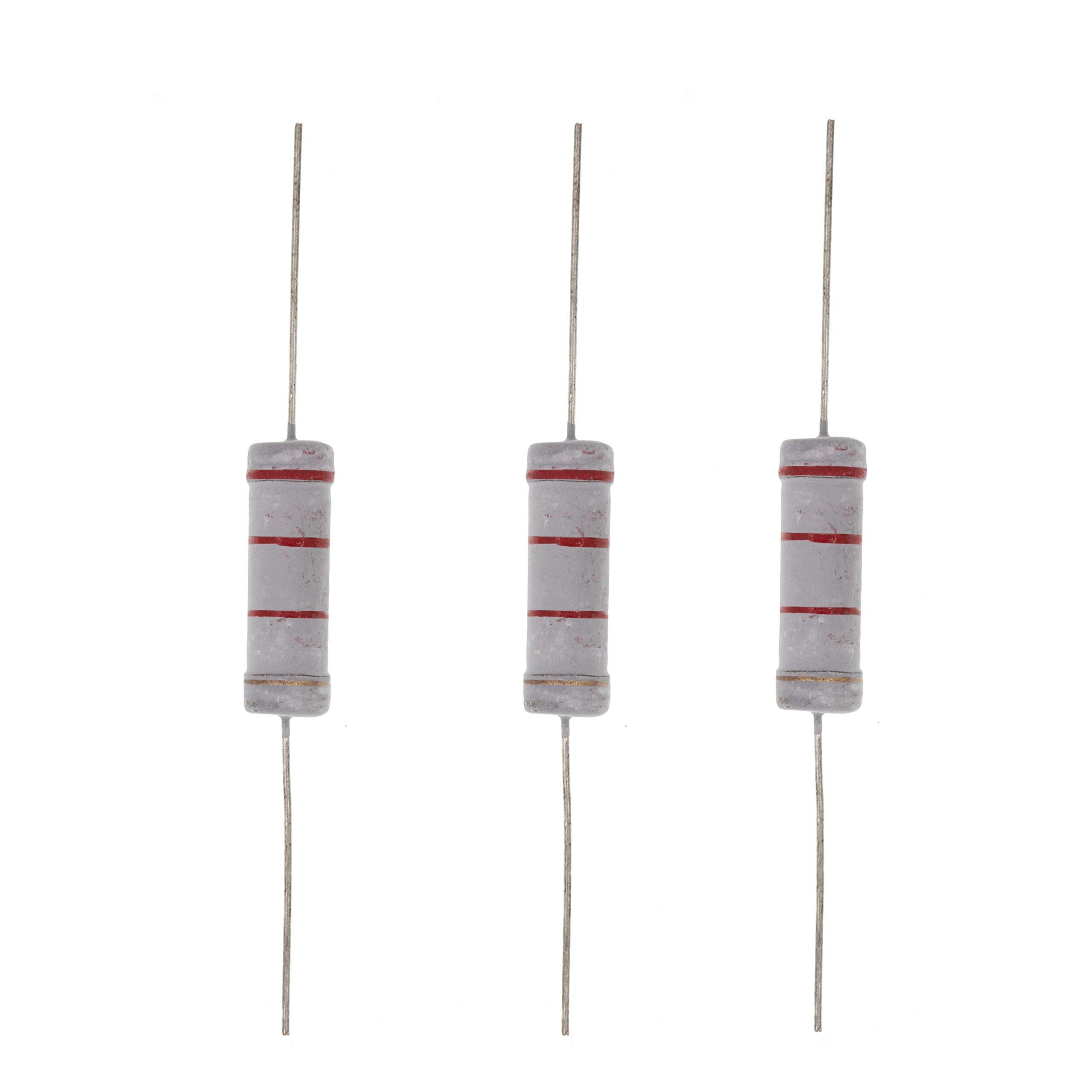 HUABAN 10PCS 5W 5 Watts 2K2 2K2 Ohm 5% Metal Oxide Film Resistor