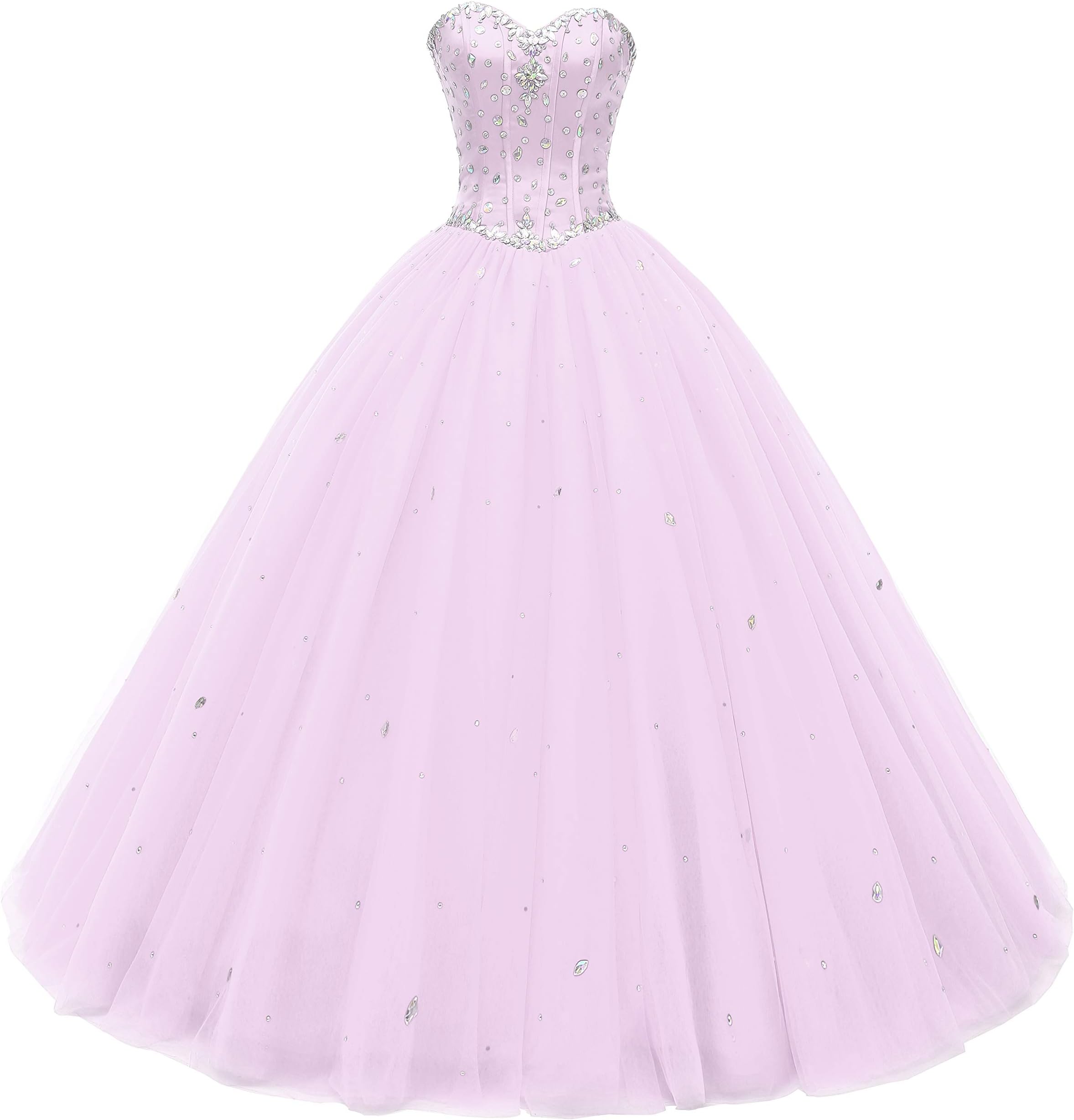 Beautyprom Women's Sweetheart Ball Gown Tulle Quinceanera Dresses Prom Dress