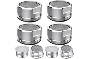 MOILINJAEY 4Pcs Faucet Aerator 4 Pack Kitchen Sink Aerator Replacement Parts With Brass Housing 15/16 Inch Male Thread Aeratorwith gasket for kitchen and bathroom