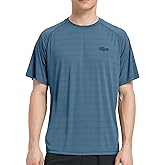 Riverruns Fishing Shirt for Men Short Sleeve UPF 50+ Sun Protection Swim T-Shirt Rash Guard Water Beach Tee