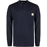BOCOMAL FR Shirts Henley 7oz Midweight Fire Resistant Clothing NFPA2112 CAT2 Men's Flame Retardant Work Shirt