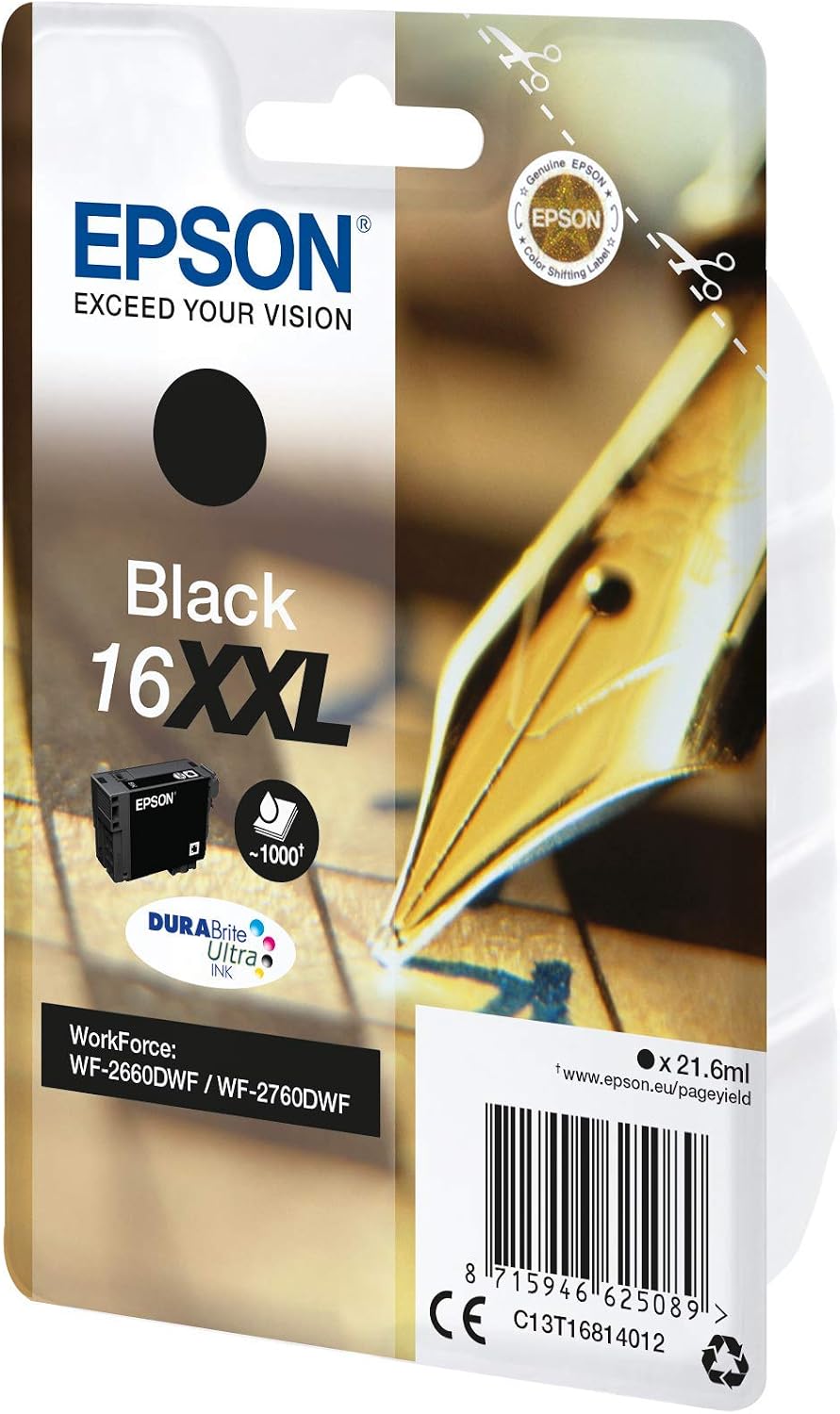 Epson 16XXL extra high capacity black ink cartridge 1,000 pages Pack of 1 - Image 3