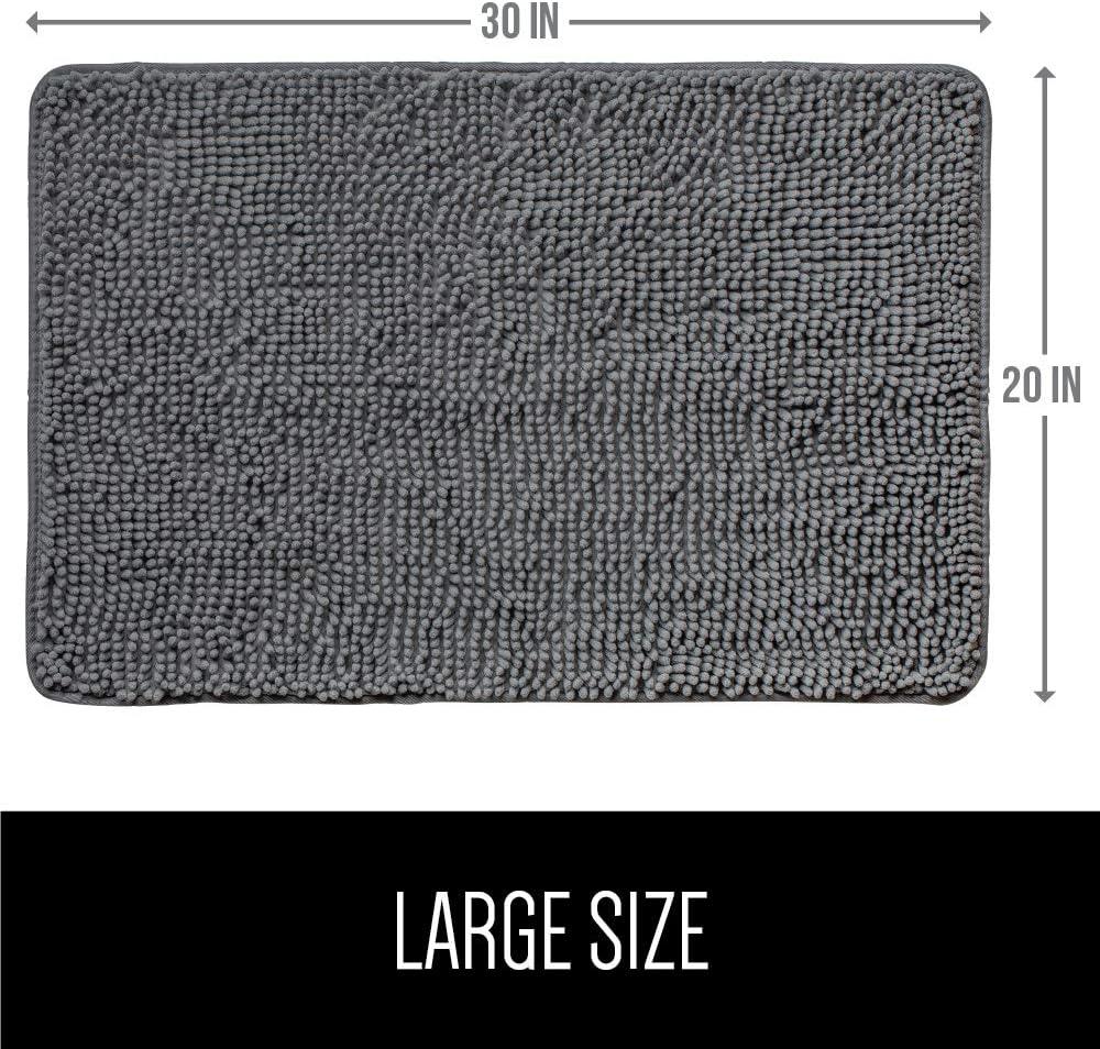 Gorilla Grip Original Luxury Chenille Bathroom Rug Mat, 30x20, Extra Soft and Absorbent Shaggy Rugs, Machine Wash Dry, Perfect Plush Carpet Mats for Tub, Shower, and Bath Room, Dusty Rose: Home & Kitchen