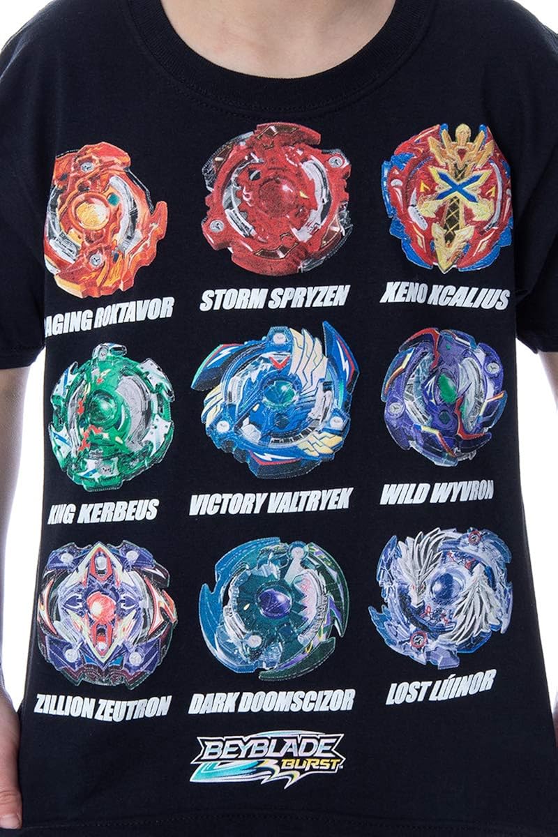 Beyblade Burst Boys' Spinner Tops T-Shirt: Clothing