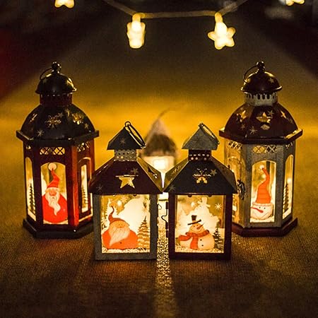 Immagini Lanterne Natalizie.Mobestech 2 Lanterne Natalizie A Forma Di Pupazzo Di Neve Antivento Lanterne Decorative Per Decorazioni Natalizie Pupazzo Di Neve Rosso E Babbo Natale Bianco Amazon It Casa E Cucina