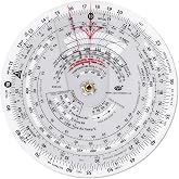 CYA 4" Micro Circular E6B Flight Computer - Pocket Aviation Calculator | Pocket 4-1/4" micro circular E6B flight computer. One-handed plastic slide rule with sandwich print for navigation