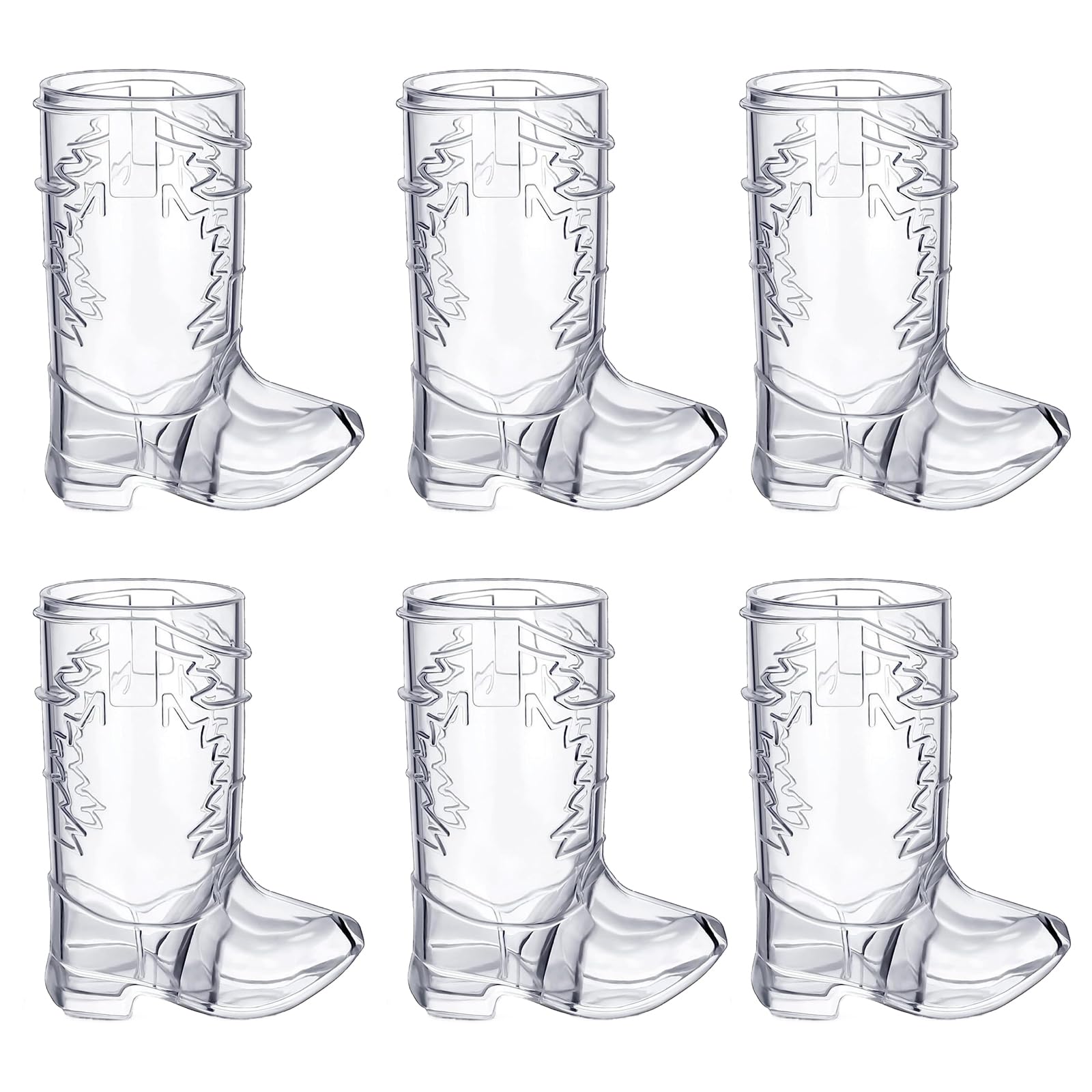 Toyhood Mini Cute Cowboy Boot Shot Glasses, Plastic Western Cowboy Mini Beer Mugs, 6 Pcs 1 Oz Mini Cowboy Boot Cups, for Cowboy Party Bachelorette Party Supplies Wedding Decorations