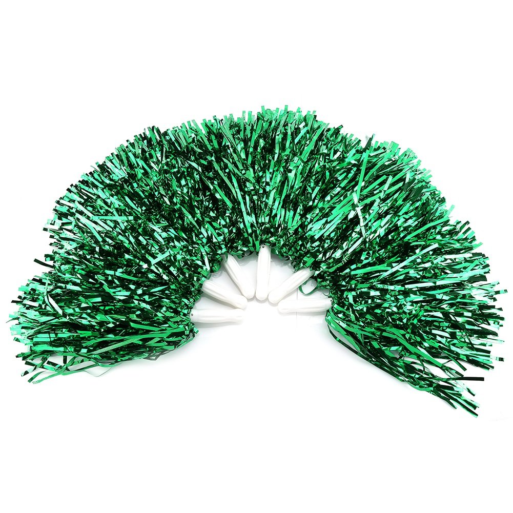 VGEBY 6 Pcs Cheerleading Pom Poms Cheerleading Pom-Pom Girl Sports Party Dance Accessory Hand Flowers Pom Poms Cheers -7 Colors to Choose From (Color : Green)