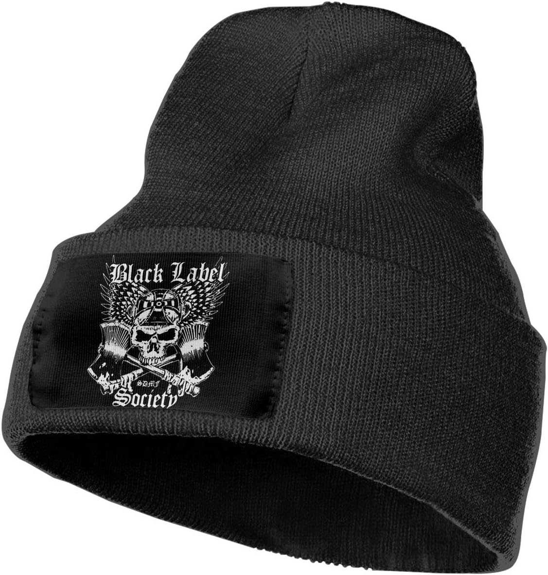 Mens & Womens Black Label Society Logo Skull Beanie Hats Winter Knitted Caps Soft Warm Ski Hat Black