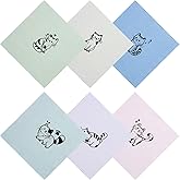 Glasses Cleaning Cloth Soft Eye Glass Clean Cloths, Thick Lint Free Microfiber Cleaning Cloth for Glasses Reusable for Eyeglasses, Laptop, Phone, Screens, Lens 6" X 6" in (6 Pcs) (Cat)