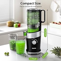 Juicer Machines, Aeitto Cold Press Juicer,4.9" Wide