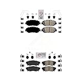 AmeriBRAKES Front Rear Ceramic Disc Brake Pads Kit