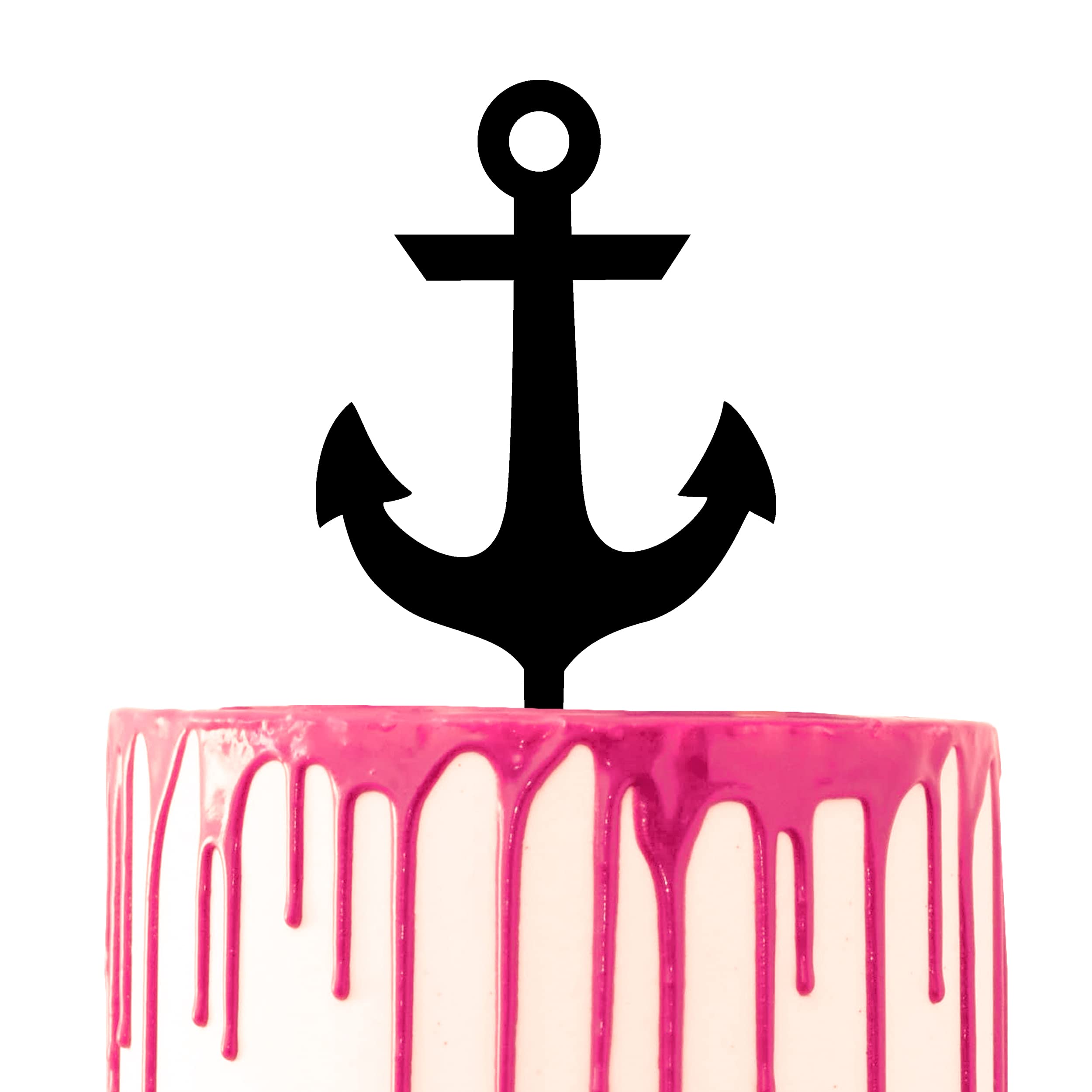 CARISPIBET wedding cake topper with an anchor as a love symbol acryllic silhouette topper for marriage event