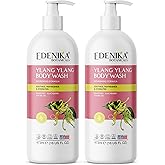 EDENIKA BOTANICALS Ylang Ylang Body Wash, Cleanses, Nourishes & Hydrates, Gentle Shower Gel for Dry and Sensitive Skin, Women & Men, Organic & Natural, 16 fl oz, 2-Pack