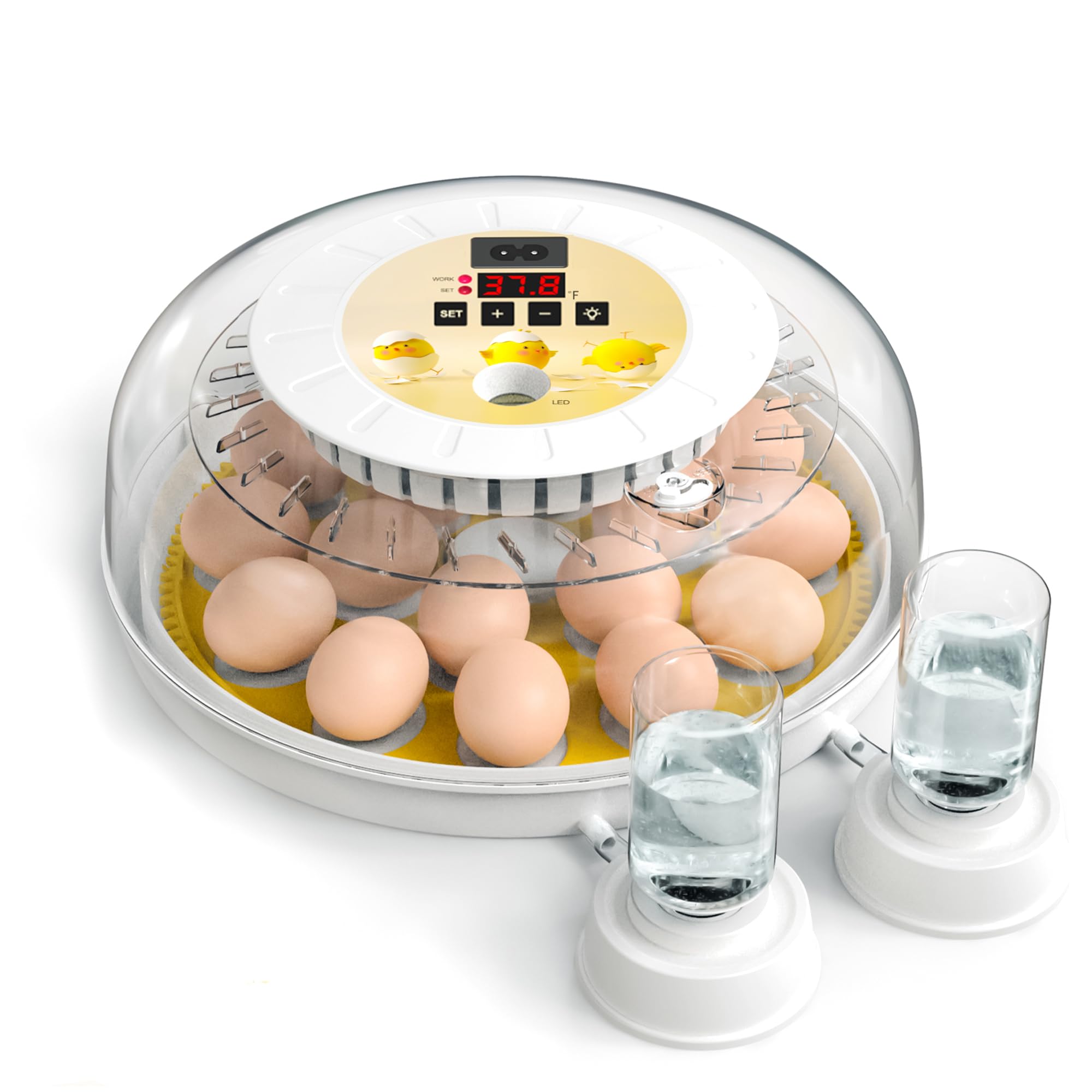 Photo 1 of Egg Incubator with Automatic Egg Turning and Humidity Control, 12-24 Eggs Incubators for Hatching Eggs, 360° Viewing for Chicken, Duck and Quail Eggs