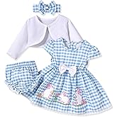 Baby Girl Easter Dress Infant 4pcs Bunny Cardigan Sets
