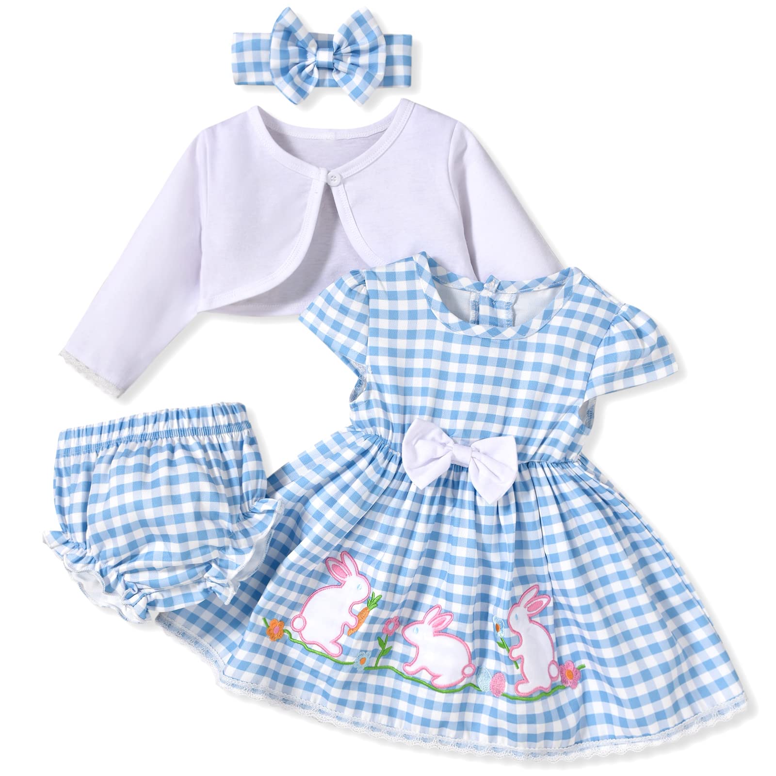 Photo 1 of 3 Months Baby Girls My First Easter Day Clothes Outfits Infant Easter Boutique Clothing Sets (Blue, 0-3 Months)
