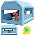 LVAOSTT Inflatable Paint Booth Portable Spray Booth Tent with Blower Air Filter System for DIY Spray Car Truck Motorcycle Garage Furniture Part Painting, 10x8.2x8.2FT