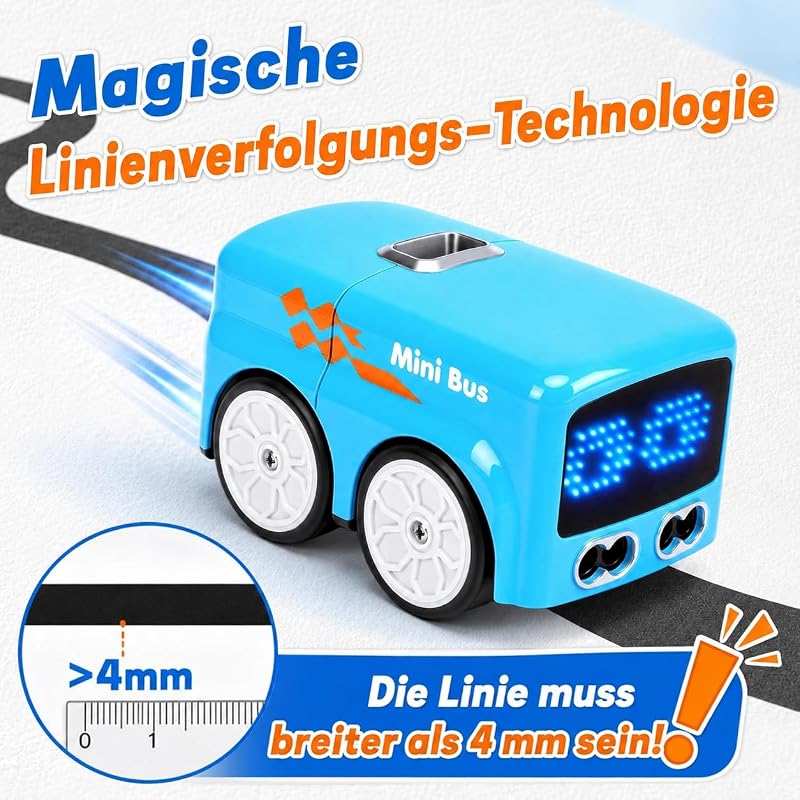 Magic Mini RC Bus mit Gestenfolge, Fluchtmodus & Linienfolgefunktion