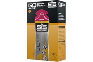 Science in Sport Energy Gel Pack, SIS Isotonic Energy Gel, 22g Fast Acting Carbs, Performance & Endurance Gels, Cherry Flavor - 2 Fl Oz (Pack of 6)
