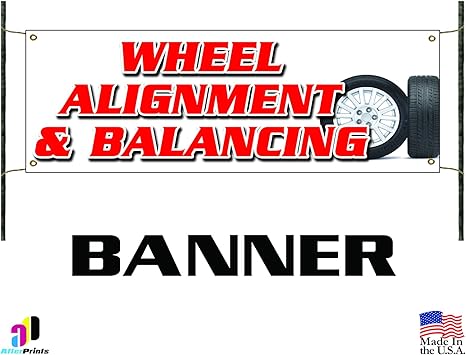 Amazon Com Wheel Alignment Balancing Banner Business Shop
