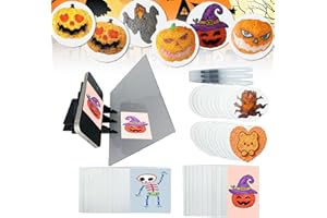 QYRCXX 2-in-1 Drawing Projector with 44 Pcs Magic Foam Painting Kit, Optical Tracing Board for Kids & Beginners, Water Activated 3D Puffy Art Crafts, Ideal Gift for Ages 3+ Halloween