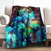 Levens Universe Galaxy Blanket Gifts for Kids Adults, 60"x50" Space Blanket Science Fiction Print Birthday Christmas Space Themed Gifts for Women Girls Boys, Soft Cozy Flannel Galaxy Room Decor Throw