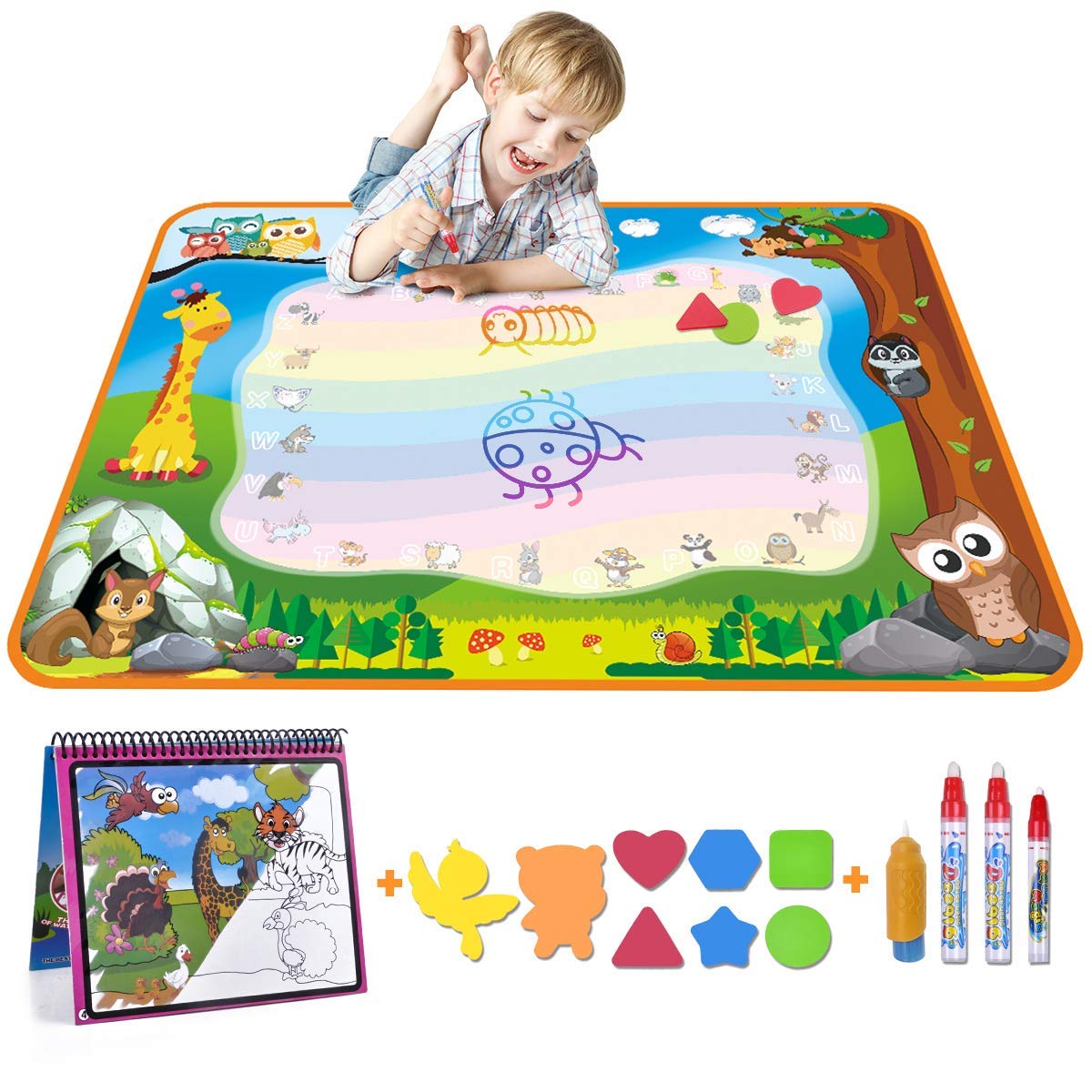 meland large water doodle mat