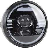Drfeify Electric Bike Head Light, High Brightness LED Front Headlight with Soft Wide Illumination for Night Riding