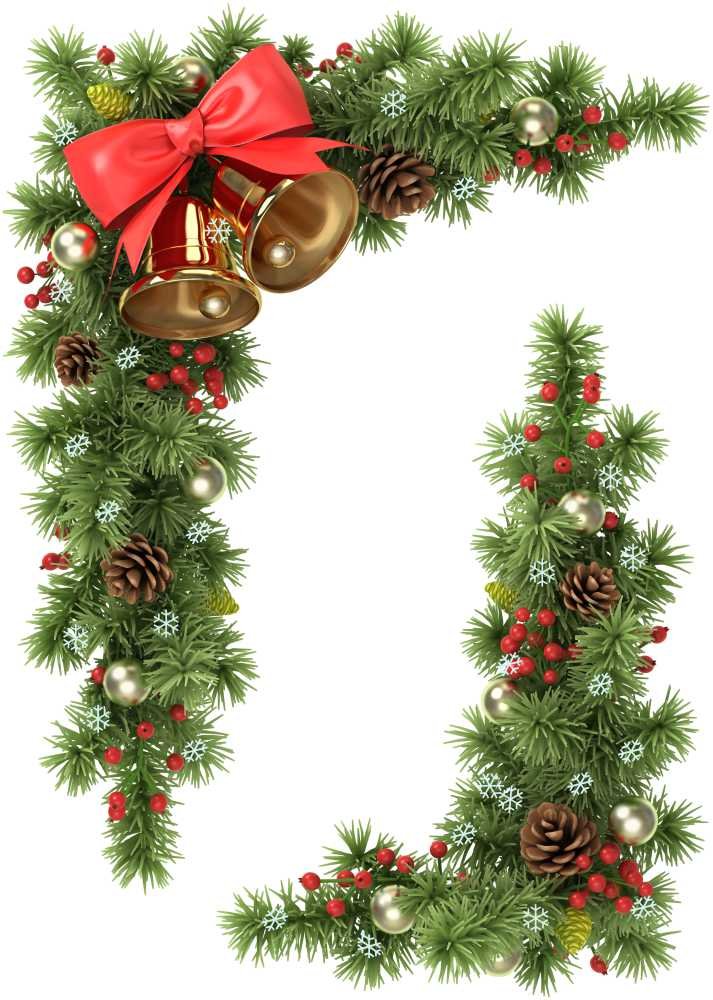 Christmas Window Stickers - A set of 2 Small Fir Cone and Bell Christmas Window Clings - Colour Christmas Window Decorations