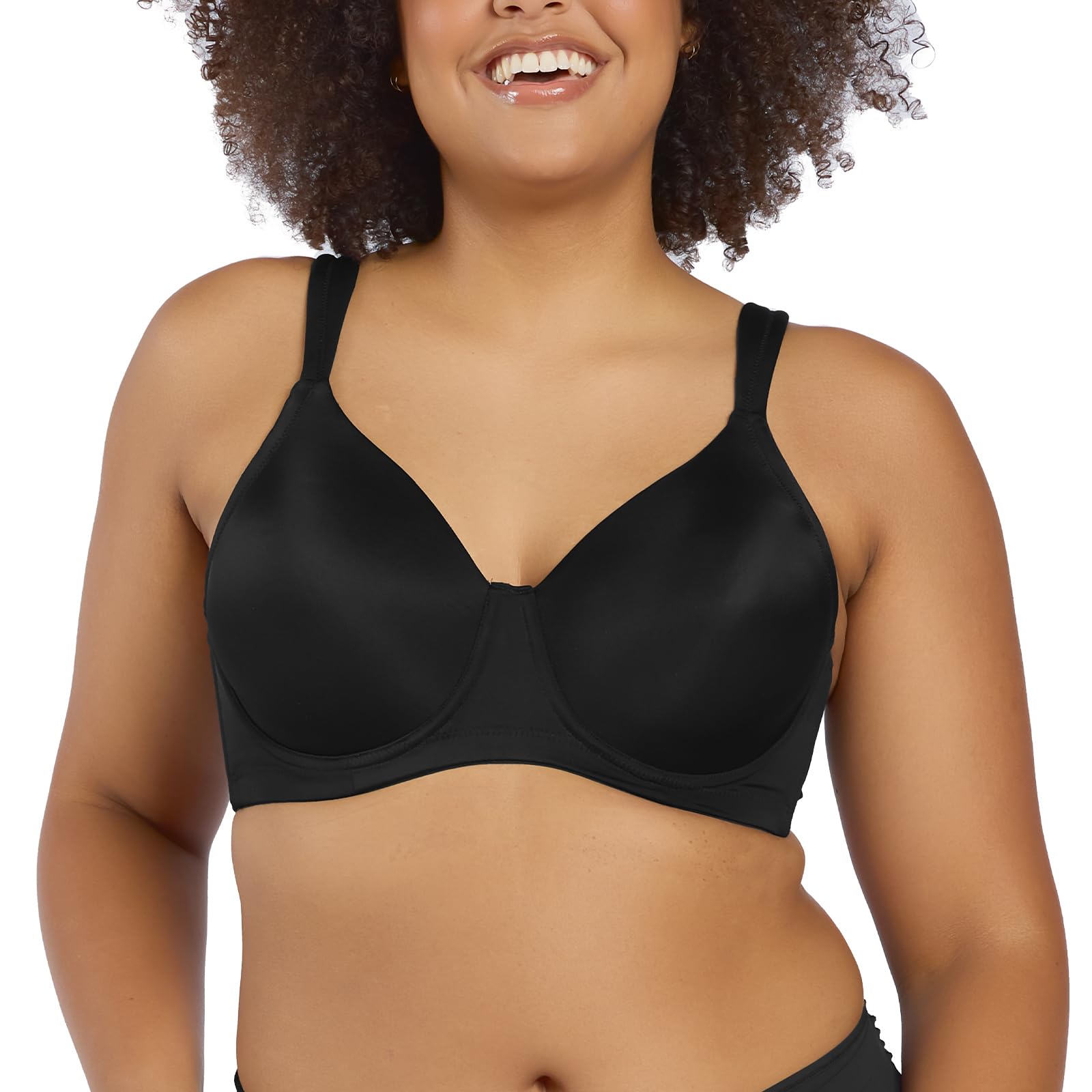 Photo 1 of Leading Lady Women's Plus Size Underwire Padded T-Shirt Bra, Black, 54A