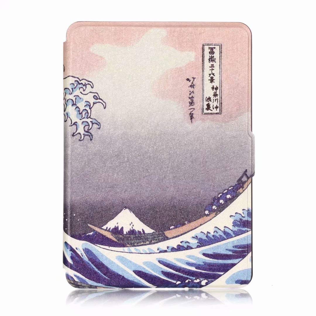 MOKASE Case Compatible with 6" Kindle Paperwhite (Fits 2012,2013,2015,2016 Version), Model NO: EY21 / DP75SDI, PU Leather Hard Case Protective Case Cover with Smart Wake/Sleep Funtion, Wave — image 1
