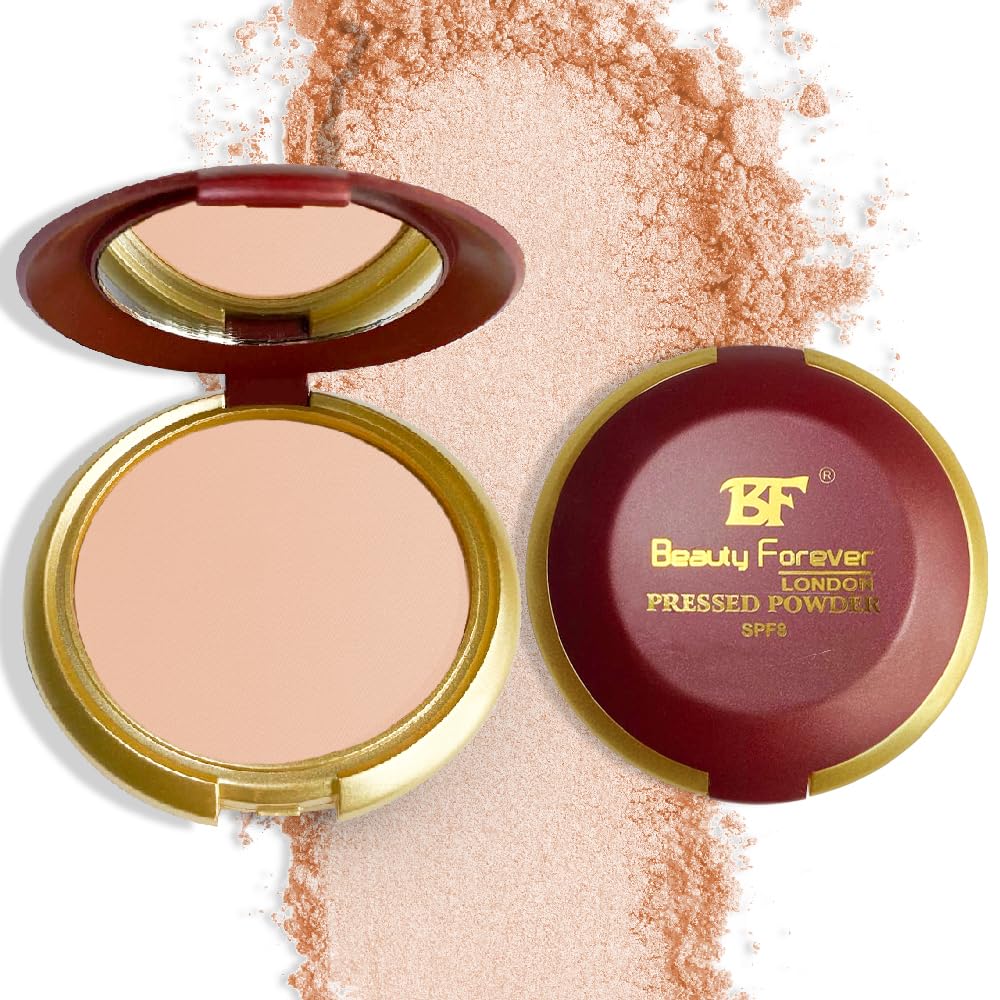 Beauty Forever Pressed Powder, Lightweight Matte Finish Face Powder, Buildable & Long Lasting Shine Control, 11gms (PP1001 Ivory)