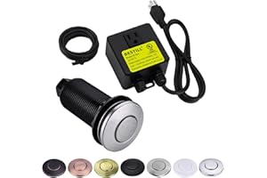 BESTILL Sinktop Air Switch Kit for Garbage Disposal, Stainless Steel Brushed Nickel 3.6" Long Push Button for Waste Disposer, UL Listed