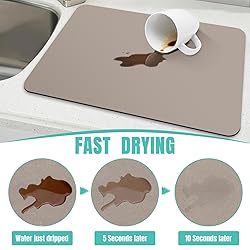 WISELIFE Coffee Mat Super Absorbent Dish Drying Mat