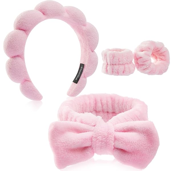 24-teiliges Spa-Set Für Mädchen – 12 Rosa Stirnbänder & 12 Augenmasken Für Sleepover, Geburtstag & Entspannung