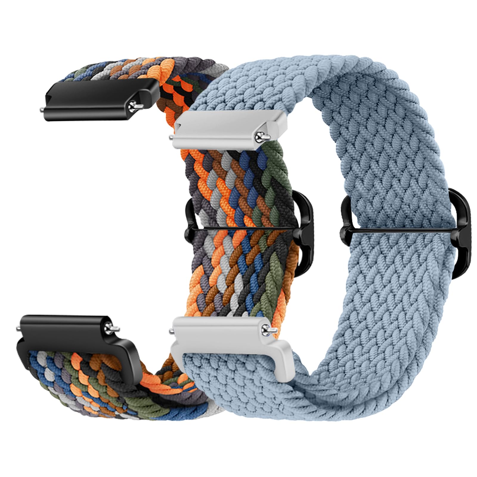 MaEiol 18mm Straps Nylon Braided for Huawei Watch GT 6/5/4 41mm / Huawei Watch 5/GT 5 Pro 42mm / Garmin Venu 4/Venu 3S 41mm /Garmin Forerunner 265S/255S, Sports Replacement Wristband for Women Men