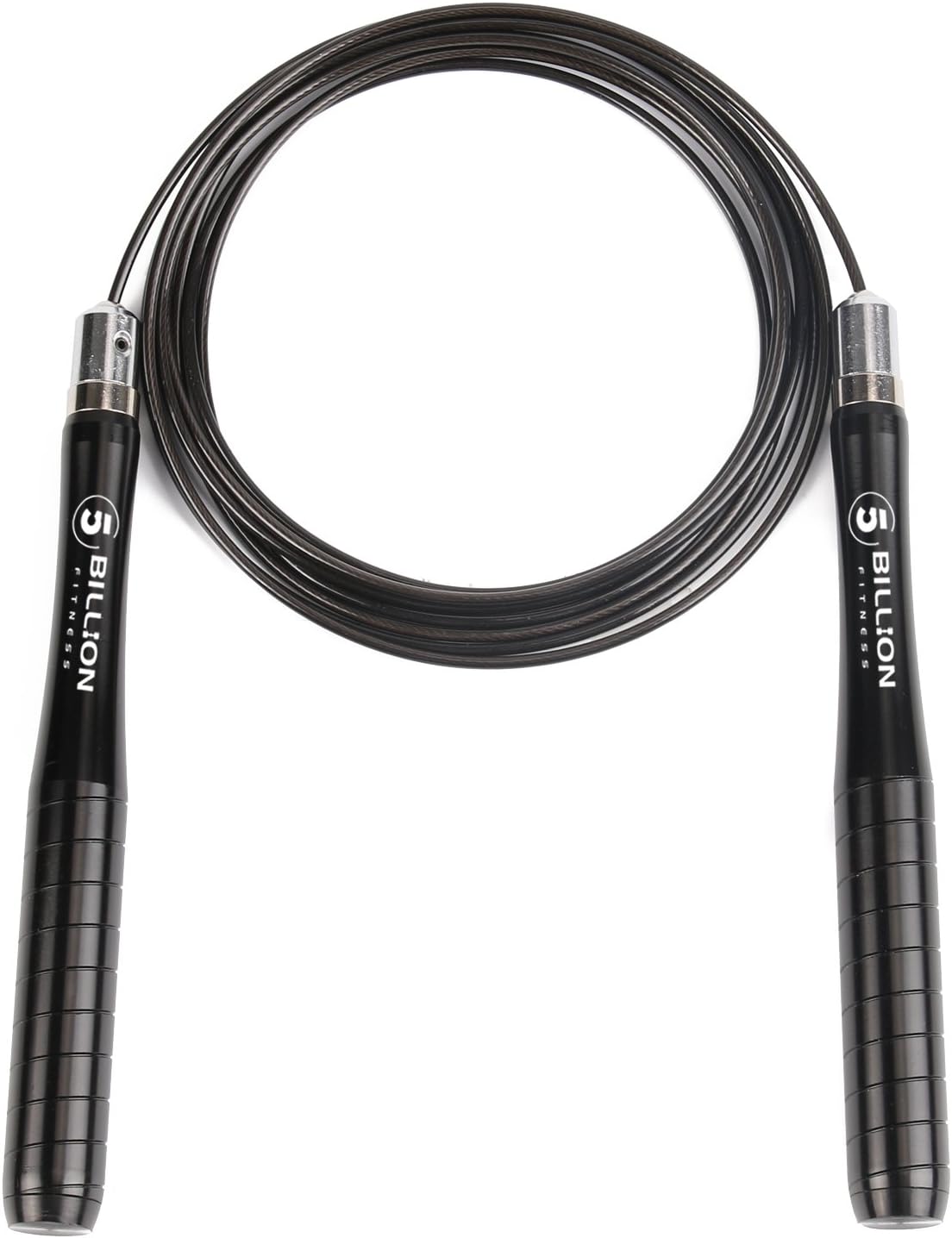 5BILLION Skipping Rope & Speed Jump Rope - Ball Bearings - Adjustable Self Locking - Workout for Double Unders, Exercise, WOD, Outdoor, MMA & Boxing Training
