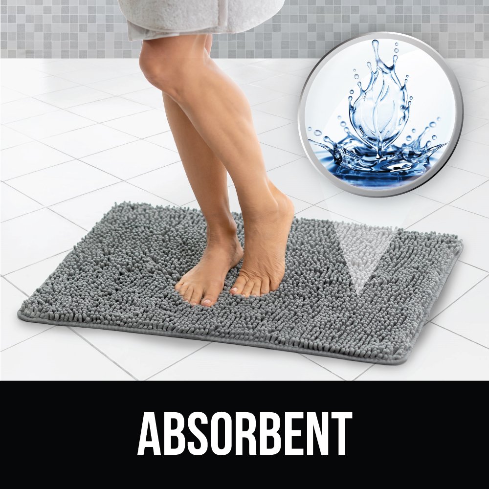 Kangaroo Original Shaggy Chenille Bathroom 2 Piece Rug Set Includes