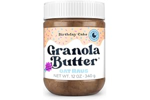 KWEEN Oat Haus Birthday Cake Granola Butter | Peanut-free, Almond (Tree-Nut) Free, & School-Safe (Top 8 Allergen Free) | Edible Cookie Dough Alternative