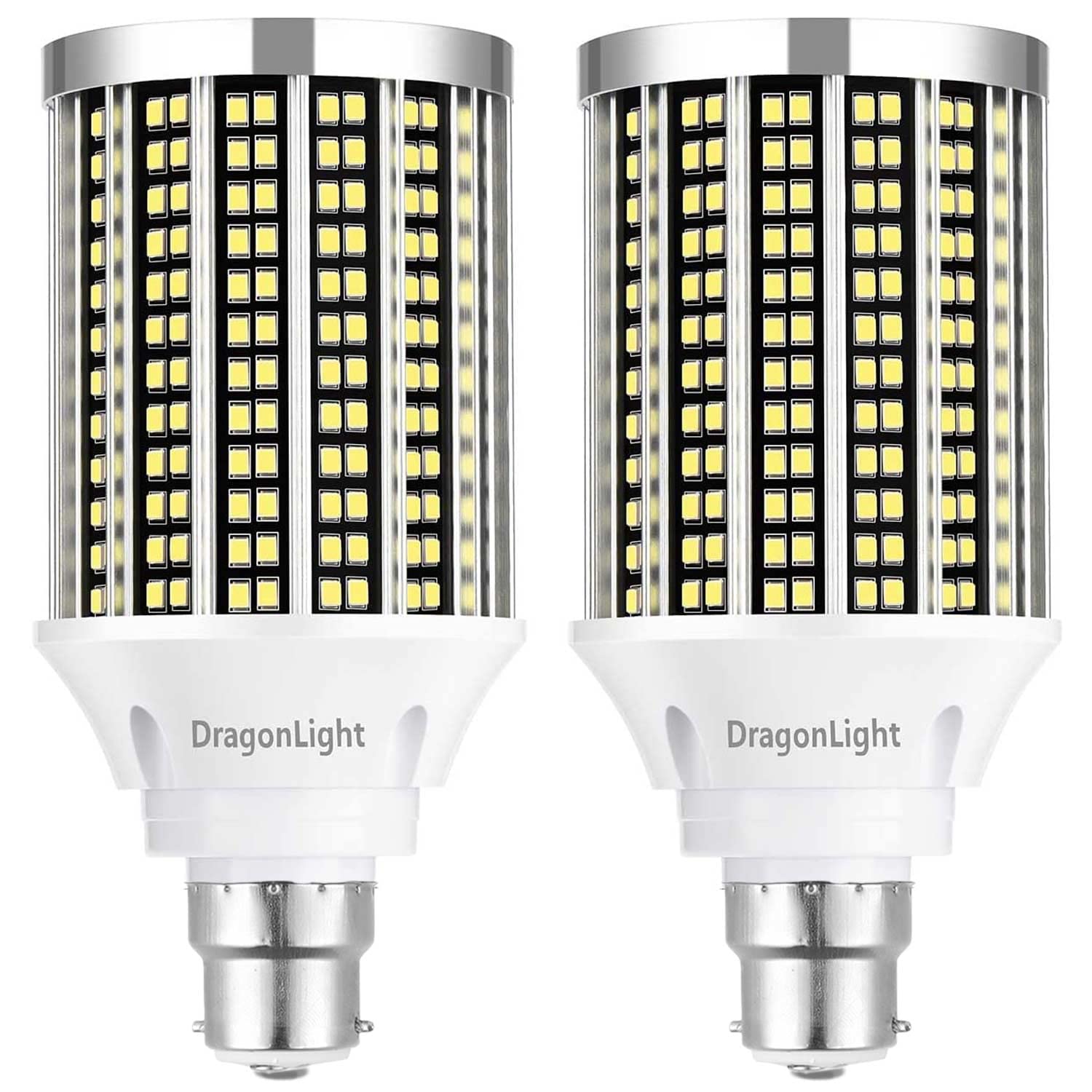 DragonLight 30W Super Bright LED Corn Light Bulbs(250 Watt Equivalent) - B22 Bayonet Cap LED Bulbs - 6000K Daylight 3600 Lumens for Large Area Lighting [Twin Value Pack] — image 1