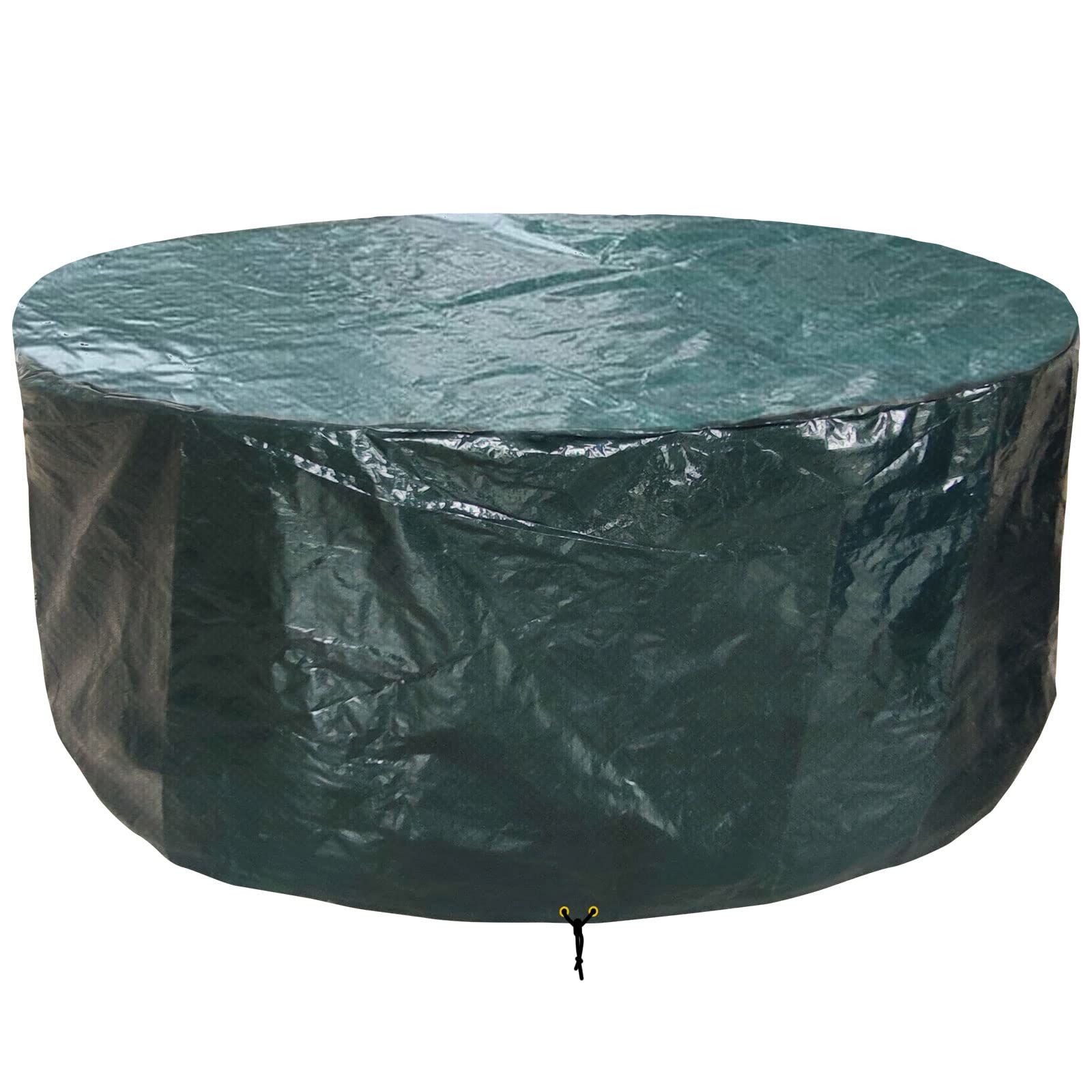 PATIO PLUS Furniture Covers Round, Outdoor Patio Table Cover Waterproof,Windproof, Anti-UV, Circular Garden Furniture Set Covers for Patio Table and Chairs Set 190x80cm Green